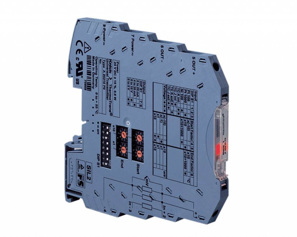 A20210 Messumformer | Eingang für Widerstandsthermometer, Thermoelemente, Widerstände und Shunt-Spannungen bis zu ±1000 mV | Für Sicherheitskreise bis SIL3