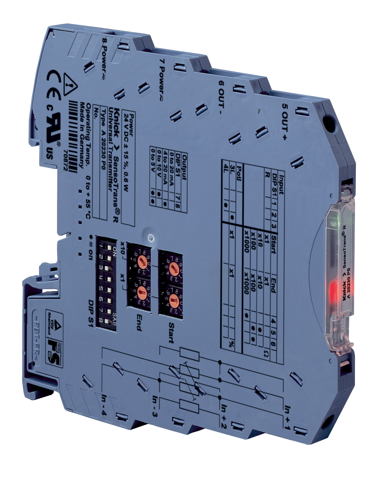 A20230 Messumformer | Eingang Potentiometer und Widerstände | Für Sicherheitskreise bis SIL3